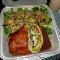 Keto Burrito · Cheese Shell tortilla filled with your choice of meat, cheese, guacamole, sour cream served ...