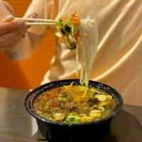 Spicy Ginger Steak and Rice Noodles Bowl · 