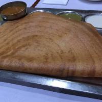 Masala Dosa · Thick pancake made with fermented rice (served with two chutneys & sambhar).