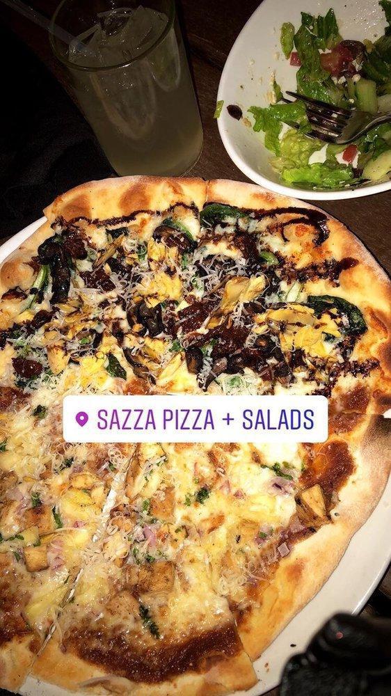 Sazza Pizza + Salads · Pizza · Salad · Desserts