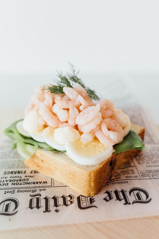 Arctic Coldwater Shrimp Sandwich · Our best seller, wild caught Arctic coldwater shrimp on top of boiled eggs, lettuce and mayonnaise. Voted Best of Vegas 2019