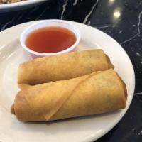 Vegetarian Spring Rolls · Cabbage, carrots, ginger, celery, scallions, onions and black mushrooms.