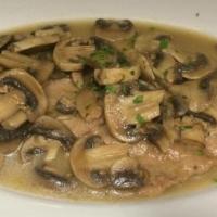 Chicken Marsala · Chicken sauteed with Marsala wine, brown sauce and fresh mushrooms. Served with a choice of ...