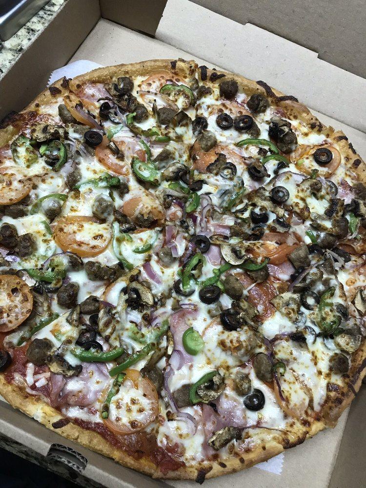 Supreme Pizza · Pepperoni, Italian sausage, Canadian bacon, beef, green peppers, mushrooms, onions, black and green olives.