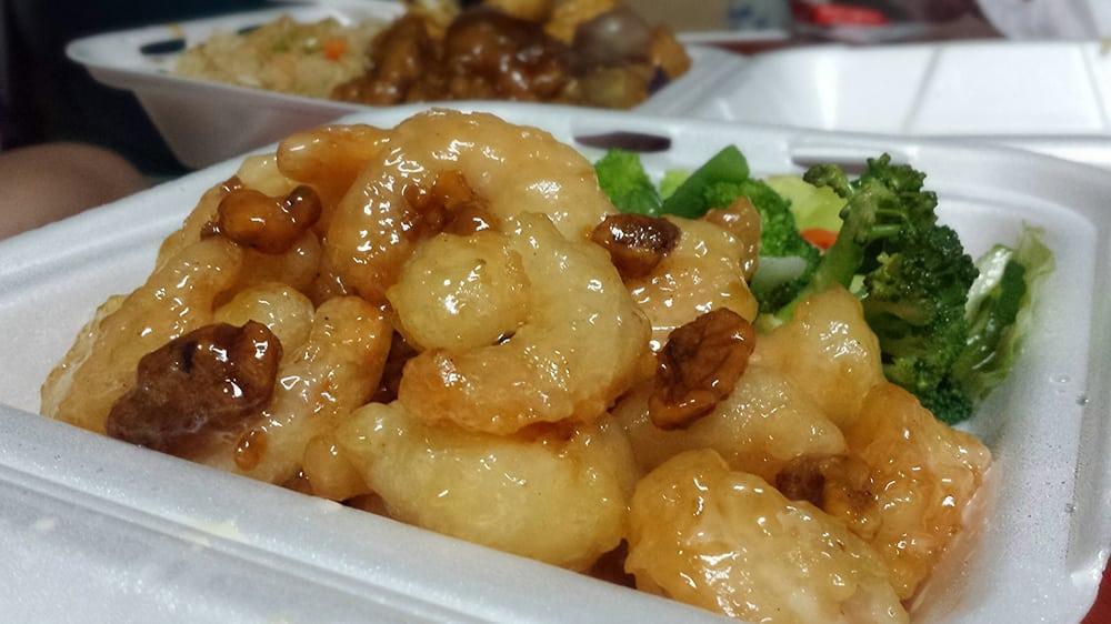Honey Walnut Shrimp · Large tempura-battered shrimp, wok-tossed in a honey sauce and topped with glazed walnuts.