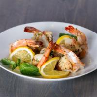 Crab Stuffed Shrimp · Shrimp with crab stuffing and scampi style.
