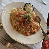 Linguini with Lobster and Shrimp · 