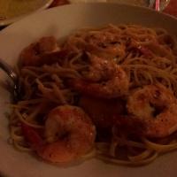 Shrimp Scampi · Sauteed jumbo shrimp, garlic, and lemon butter sauce, tossed with linguine.