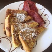 Challah French Toast with Meat · 