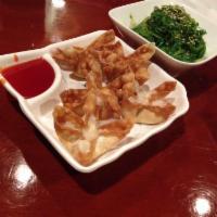 Crab Rangoon · 5 pieces. Imitation crab stick, cream cheese, onion, and pineapple wrapped in fried wonton. ...