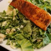 Grilled Salmon Caesar Salad · 