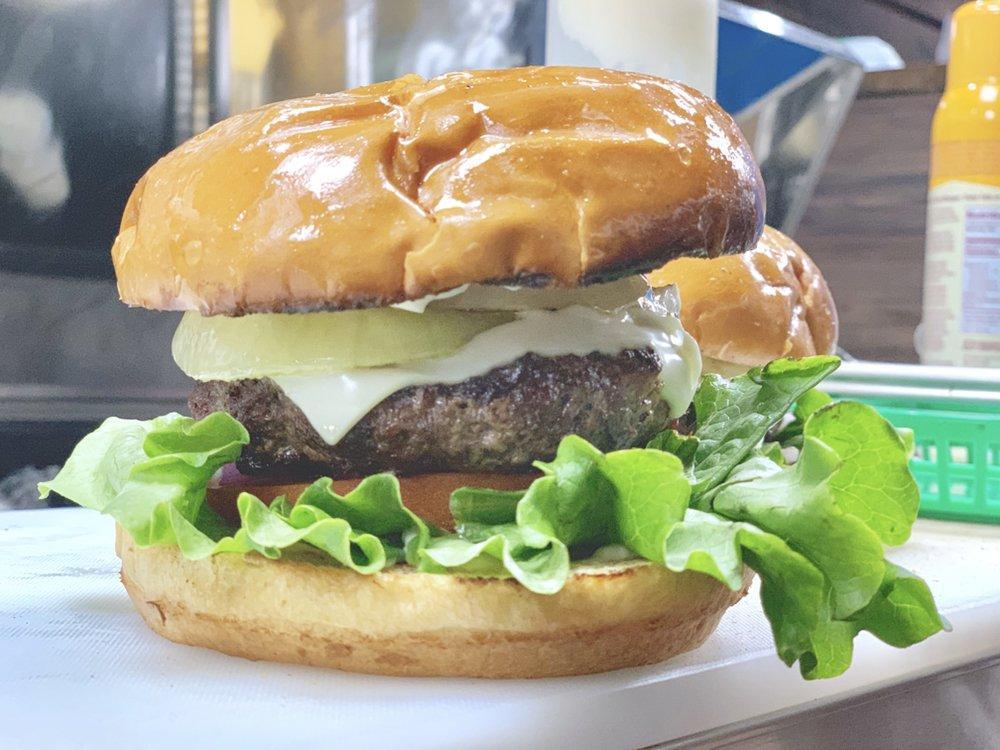 Cheeseburger · Beef Patty, American Cheese, Lettuce, Onion, Mayo, Mustard