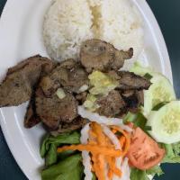 Com Thit Nuong · Chargrilled pork with jasmine rice.