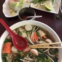 Special Beef and Seafood Combination Noodle Soup · 