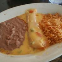 One Cheese Enchilada and One Meat Taco · 