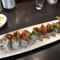Dragon Roll · Shrimp tempura, snow crab, eel, and avocado.