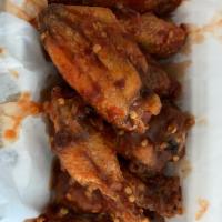 Caribbean Mango Habanero Chicken Wings · 8 pieces.