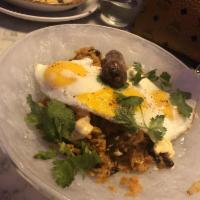 Locrio · Fried Red beans and Rice, egg 