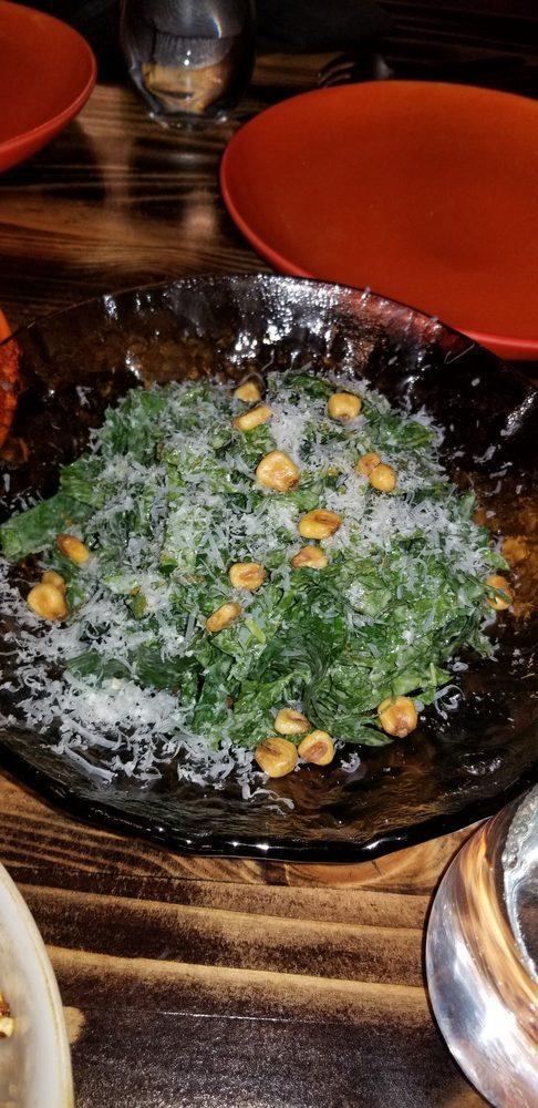 Kale Salad · Pecorino, fried bread croutons, lemon and Caesar dressing. Vegetarian.