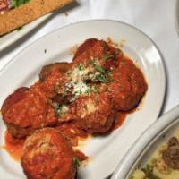 Meatballs · Six Over-Sized Meatballs Made w/ Beef & Veal Served in our Signature Marinara Sauce