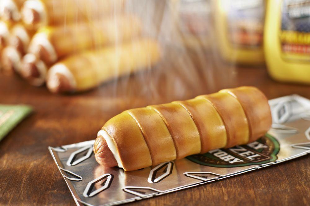 Pretzel Dog · All Beef Dietz and Watson 1/4 lb Hot dog wrapped in our crisp Pretzel crust