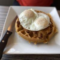 Chicken and Waffles · Our country fried chicken paired with our classic Belgian waffle.