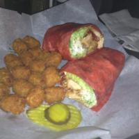 Buffalo Chicken Wrap · Grilled chicken tossed in our Buffalo sauce (or try it Angry!!), shredded lettuce, tomato ba...