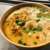 Spicy Seafood Nagasaki Ramen · Tonkotsu base soup with spicy veggies, shrimp and calamari.