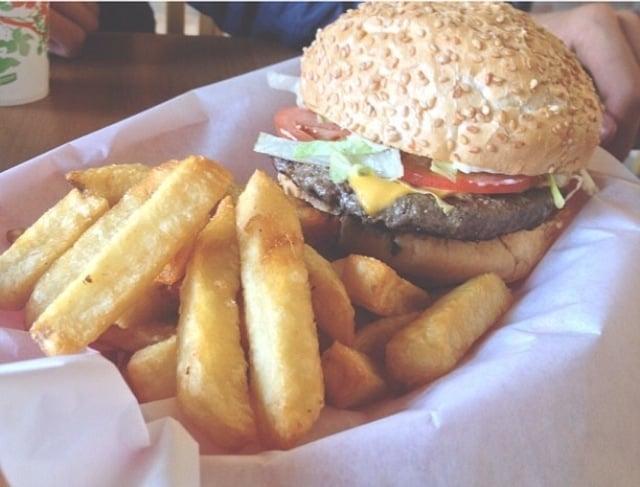 Turkey Burger · Comes with lettuce, tomatoes, onions, pickles, mayonnaise, spicy brown mustard and ketchup. Served on a toasted bun.
