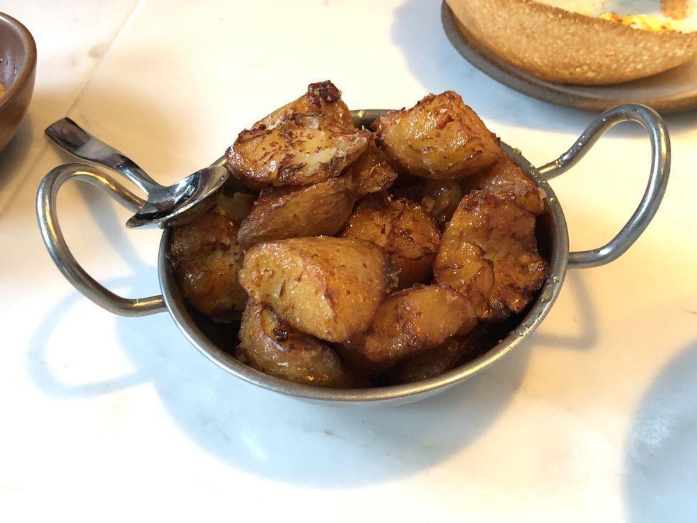 Fried Yukon Gold Potatoes, Chile-fenugreek Vinegar · 