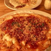 Baked Ziti · Ricotta, mozzarella and Romano cheese, marinara sauce.