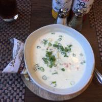 Clam Chowder · Clams, potato, leeks, herbs and cream.