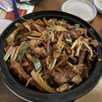 Chow Fun Noodles · Wide flat noodles, bean sprouts, scallion, onions