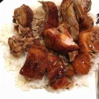 Roast Duck on Rice Plate · 