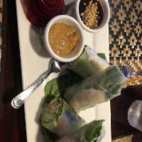Fresh Basil Roll · Steamed shrimps, lettuce, fresh basil cilantro and thin rice noodles wrapped in rice paper s...