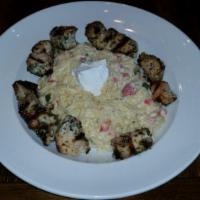 Lemon Chicken Orzo · Grilled chicken breast marinated in our Opa! lemon vinaigrette.  Served over orzo with fresh...