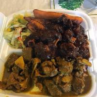 Curry Goat · Rice
Cabbage
Plantain