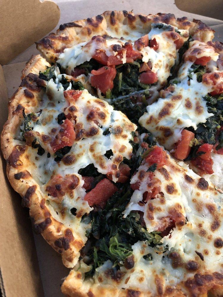 Spinach and Tomato Pizza · 