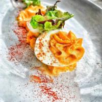 Deviled Eggs · Bacon, Pickled Mustard Seed, Chives
