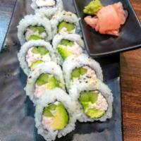 California Roll · Avocado, cucumber and crab meat.