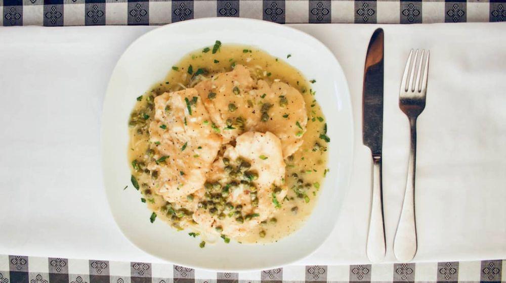 Piccata · Sauteed chicken breast caper with garlic, lemon butter white wine sauce over angel hair pasta.