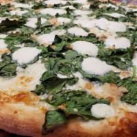 Spinach Ricotta Whole Pie · Mozzarella, spinach, garlic, ricotta