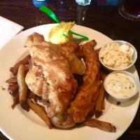 Fish and Chips · Harp beer-battered basa served with tartar sauce and homemade fresh cut french fries.