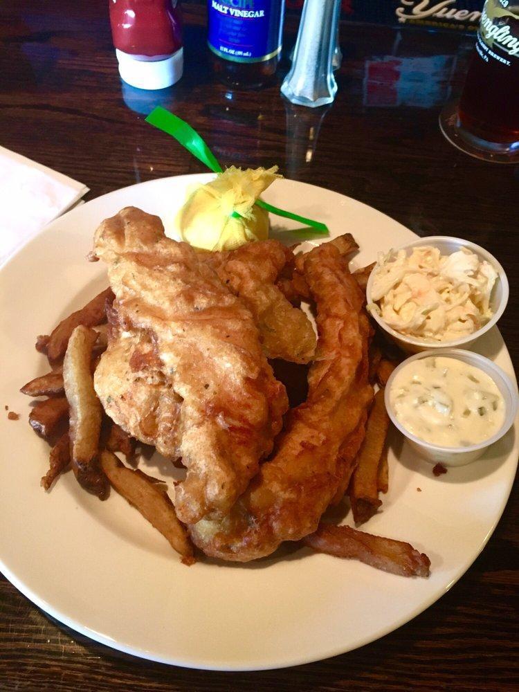 Fish and Chips · Harp beer-battered basa served with tartar sauce and homemade fresh cut french fries.