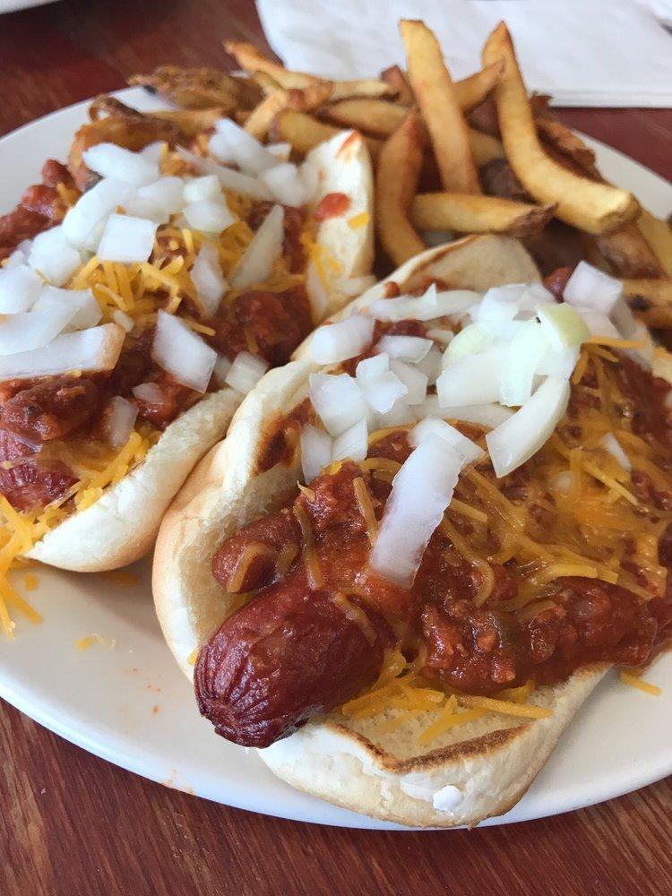 Chili Dog · Includes your choice of fries, mac and cheese or fruit cup.