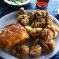 Fried Shrimp Platter · (12 pc.) Fried Jumbo shrimp served with a choice of side order and salad.