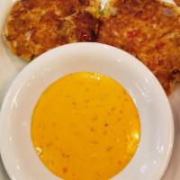Crab Cakes · Fish cake made from crab.