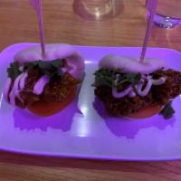 Chicken Buns · Served with ginger soy or spicy sauce with cilantro, tomato and mayo.