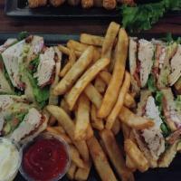 Triple Decker Turkey Club Sandwich · 