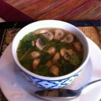 Tom Yum · Shrimp or chicken in lemon grass broth with chili, mushrooms and hint of lime juice.